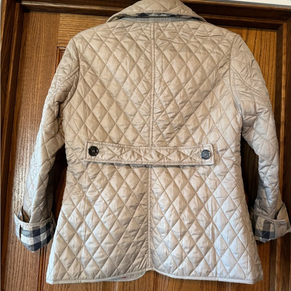 Burberry London Beige Quilted Jacket – Nova Check Lining – US 4 - Picture 2 of 6
